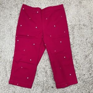 White Stag Pink Flowery Pants - Size 6